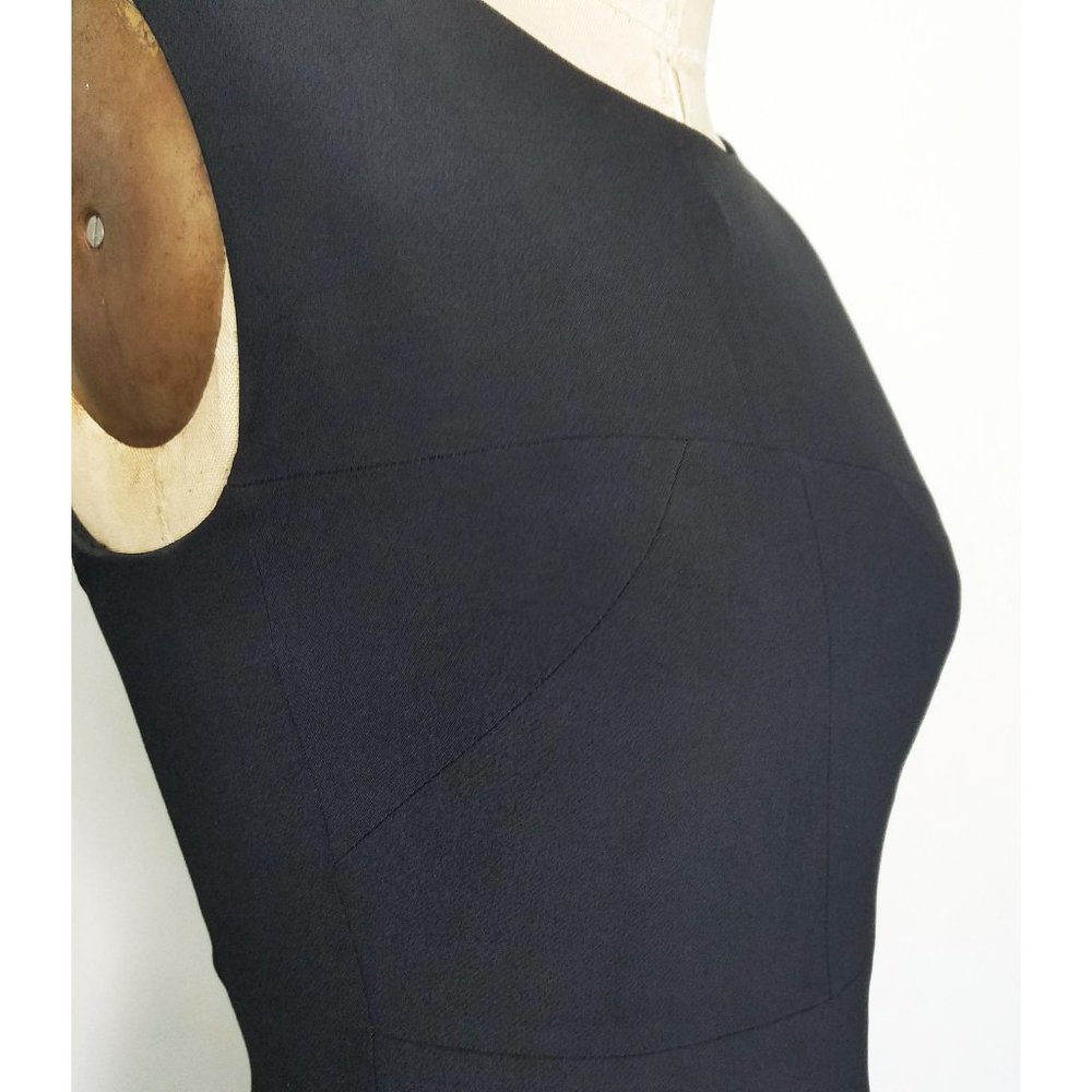 Narciso Rodriguez Womens Stretch Black Dress Designer Sheath Bodycon Dress 40 - Picture 3 of 9